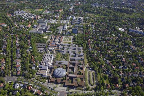 Blick auf den Dahlemer Campus der Freien Universität Berlin.
