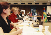 Weltpolitik in Dahlem: Wie funktionieren die Vereinten Nationen? 2007 konnten Besucher*innen bei einer exemplarischen Sitzung dabei sein.