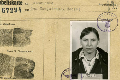 Arbeitskarte Anna P., Linz 1943