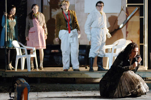 Professor Clemens Risi, Musiktheaterwissenschaftler an der Freien Universität, hielt einen Vortrag zur historischen Aufführungspraxis von Barockopern. Heute wird Händels Oper "Theseus" an der Komischen Oper zum letzten Mal aufgeführt.