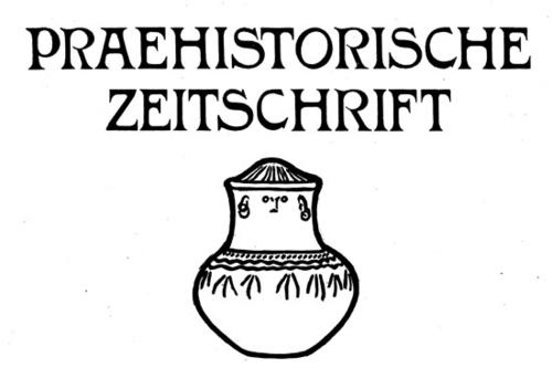 Die Prähistorische Zeitschrift ist zum ersten Mal im Jahr 1909 erschienen, hier ein Ausschnitt aus dem Titel des ersten Bandes.