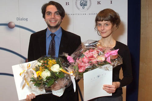 Ausgezeichnet: Soziologe Philipp Hessel und Literaturwissenschaftlerin Nina Bußmann von der Freien Universität.