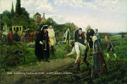 Friedrich, der Allgegenwärtige: "Der König überall" lautet der Titel des Gemäldes von Robert Warthemüller, das ab dem 21. März in der  Ausstellung "Friedrich der Große  – verehrt, verklärt, verdammt …" zu sehen sein wird.