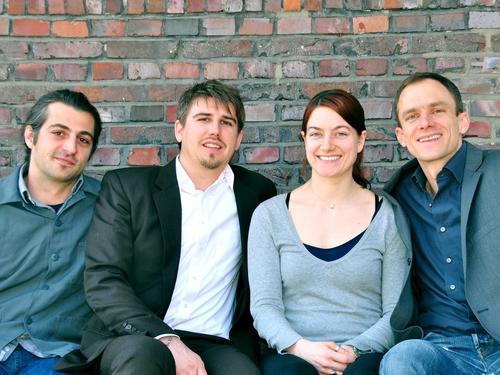 Chariteam von links nach rechts: Lars Keller, Alexander Hain, Jana Rekittke, Robin Spaetling