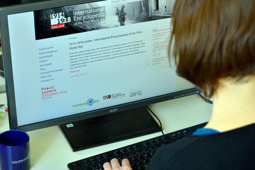 Ein Beispiel für digitale Geisteswissenschaften an der Freien Universität: Die Online-Enzyklopädie „1914-1918-online“, die im Oktober veröffentlicht wird, versammelt wissenschaftliche Beiträge über den Ersten Weltkrieg.