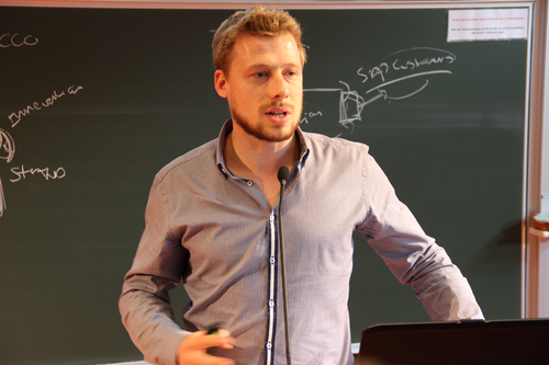 Jan Reichelt gab in seinem Vortrag Einblicke in die Erfolgsgeschichte des Start-ups „Mendeley“.