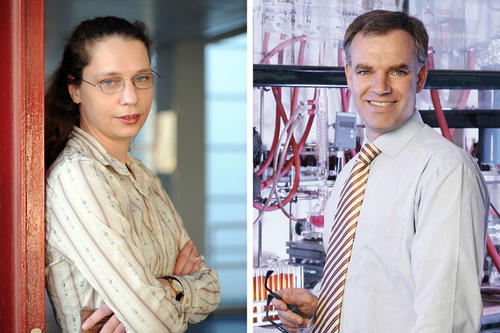 Stephanie Reich aus dem Fachbereich Phsyik und Chemieprofessor Rainer Haag sind die designierten Sprecher für den Neubau „Supramolekulare Funktionale Architekturen an Biogrenzflächen“.