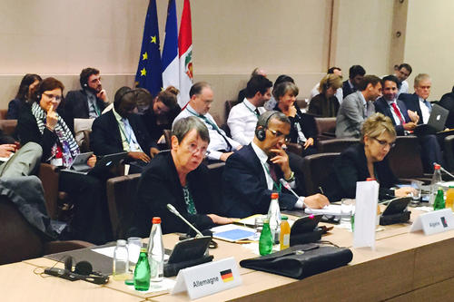 Bundesumweltministerin Barabara Hendricks bei einem Vorbereitungstreffen zur Weltklimakonferenz in Paris