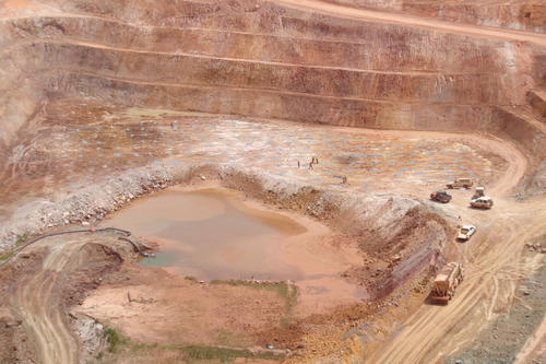 Industrielle Goldmine in Burkina Faso.