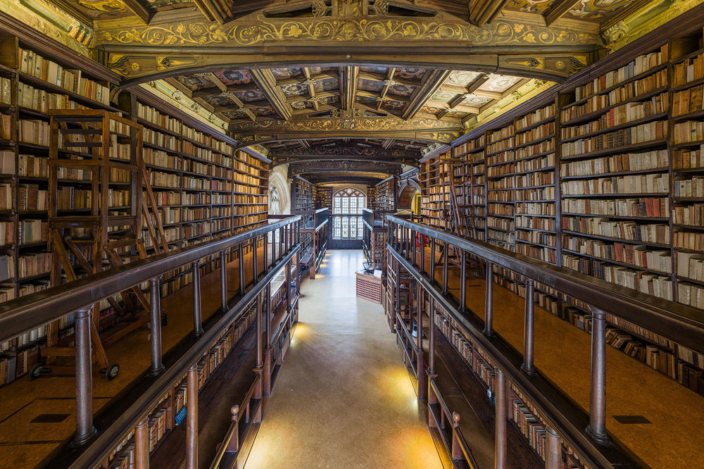 Die Duke Humfrey Library, Bodleian Library, Oxford, in der Claudia Olk kürzlich geforscht hat.