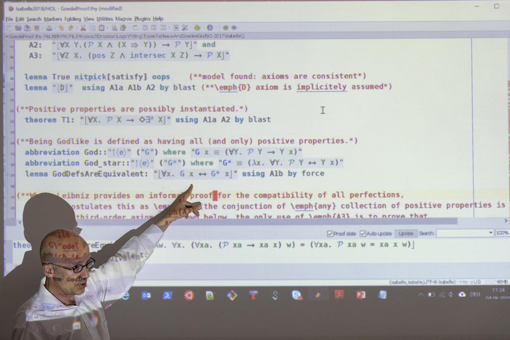 Mit einem Computerprogramm hat Christoph Benzmüller bereits 2013 den Gottesbeweis des Mathematikers Kurt Gödel überprüft und bestätigt.