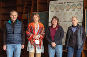 Thomas Schmülling, Elke Diederichsen, Cordula Braatz und Ireen Schwarz (v.l.n.r.) berichteten aus der Vergangenheit und der aktuellen Forschung der Angewandten Genetik.
