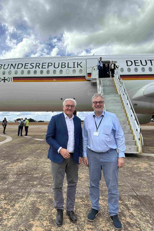 Prof. Dr. Stefan Rinke mit Bundespräsident Dr. Frank-Walter Steinmeier