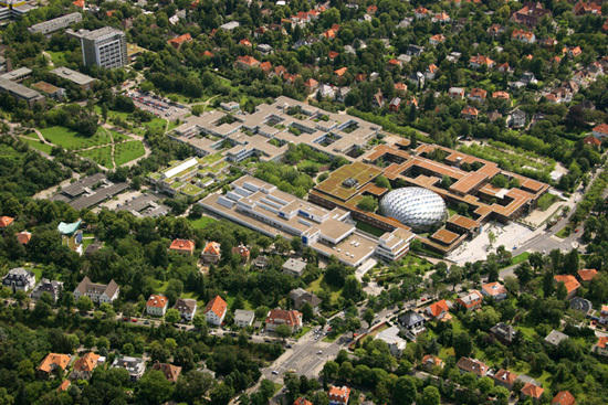 Der Campus Dahlem aus der Luft