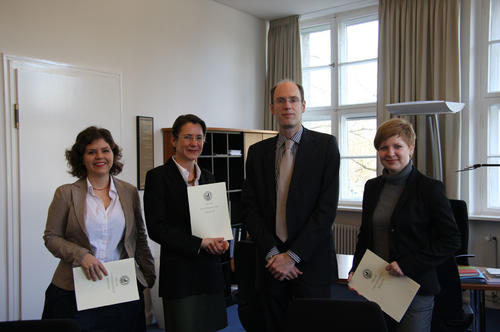 V.l.n.r.: Lilith Wanner-Mack, Mechthild Koreuber, Peter-André Alt, Anja Hein