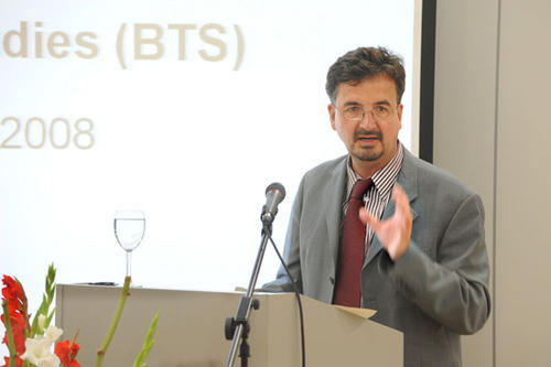 Thomas Risse, Professor am Otto-Suhr-Institut für Politikwissenschaft, bei der Eröffnungsfeier der BTS
