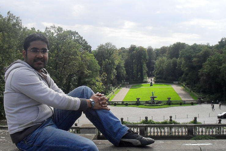 Aus Kairo an die Freie Universität Berlin kam Islam Shabanah: Er nimmt als Master-Student am Erasmus-Mundus-Programm teil.