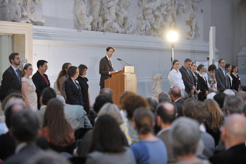 Die Antike im Blick: 15 Doktorandinnen und Doktoranden gehören zum ersten Jahrgang der Graduate School of Ancient Studies. Dier Eröffnung fand im Pergamonmuseum statt.