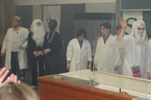 Das Team (v.l.n.r.): Hannes Paulas, Dennis Fischer, Birk Richter, Nicole Domsky, Christoph Schäfer, Lydia van Buer (verdeckt), Johann Spandl und Julius Hannemann (nicht im Bild).