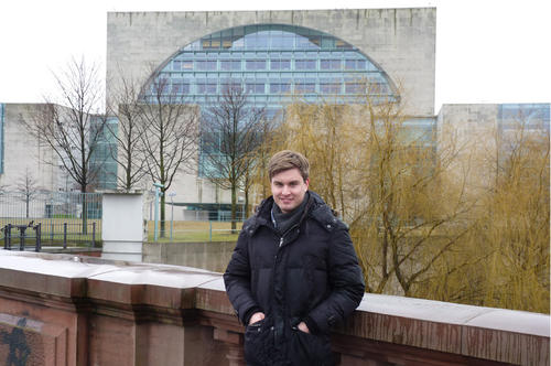 Kennt das Bundeskanzleramt nun auch von innen: Politikstudent Yannic Glowitz