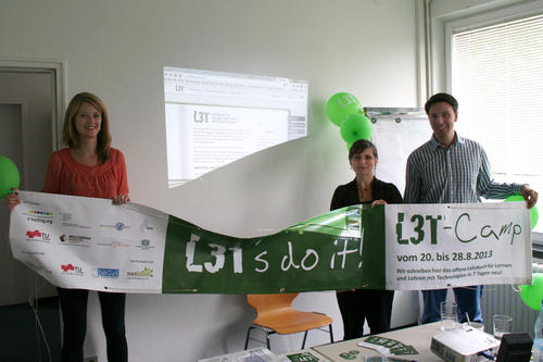 Janina Sundermeier, Anetta Emmerich-Chrzonszcz und Hannes Rothe (v.l.n.r.) waren Mitwirkende im Dahlemer L3T-Camp.
