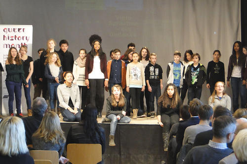 Eröffnung des Queer History Month im Schöneberger Robert-Blum-Gymnasium.