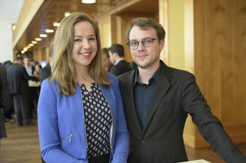 Joanna Klever und Philippe Meistermann studieren im Masterstudiengang Europawissenschaften an der Freien Universität. Beim WDR-Europaforum am 12. Mai im Auswärtigen Amt verfolgten sie die Diskussionen zwischen EU-Politikern und Journalisten.