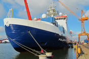 Die „Polarstern“ vor dem Start in Bremerhaven.