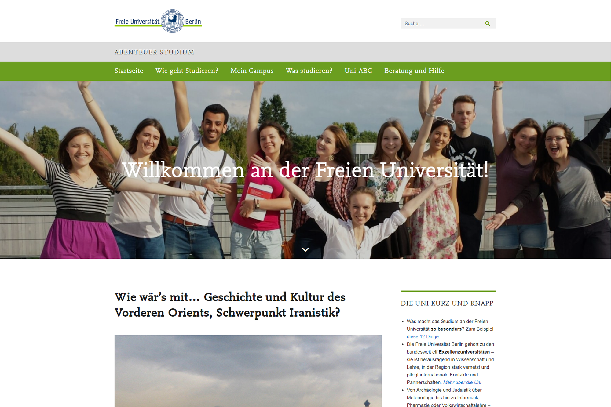 Die Freie Universität aus einer neuen Perspektive: das Blog "Abenteuer Studium"