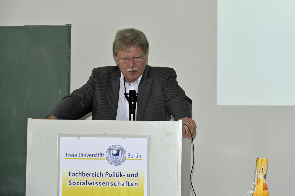 Parteienforscher Oskar Niedermayer bei seiner Abschiedsvorlesung.
