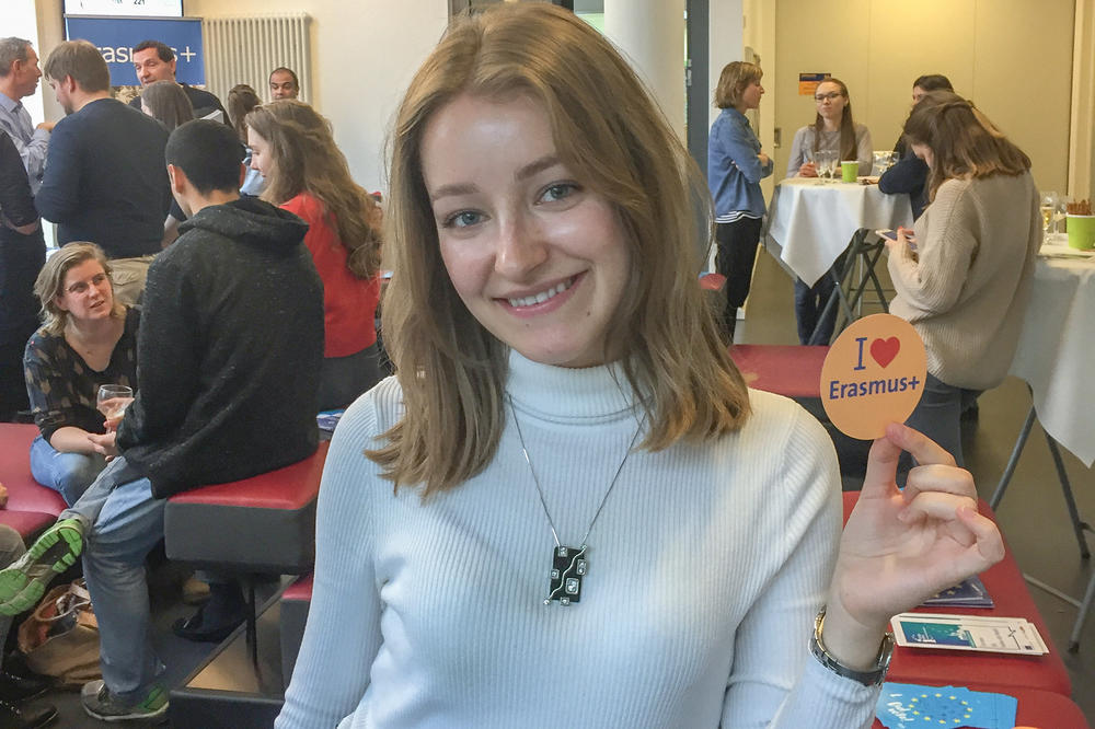 Anastasiia Sheremet ist mit Erasmus+ aus der Ukraine nach Berlin gekommen. In ihrer Heimat sehe man die Europäische Union als Referenz.