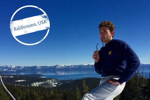 Sinnieren über das Auslandssemester: Unser Autor Louis Potthof beim Skifahren im Norden Kaliforniens.
