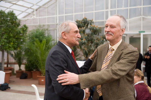 Kanzler Peter Lange (links) und Frank Rosendahl waren als Zuständige für den Haushalt der Universität langjährige Weggefährten.