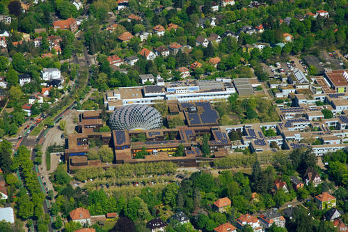 Bird's-eye view of Freie Universität's campus.