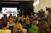 "fairplayer.manual": High school students and teachers from participating schools attended the nationwide launch of the anti-bullying program developed at Freie Universität.