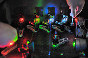 Laser light is also used in super-resolution microscopy applications.