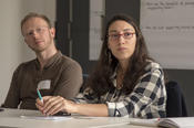 At the graduate center’s opening event, doctoral students talked about ways to get information and connect with different networks.