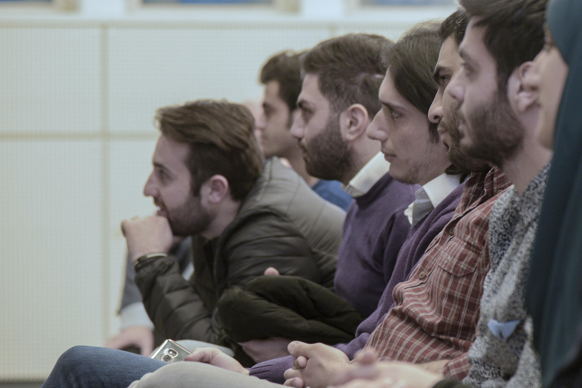 Participants in the Studienkolleg preparatory course in 2017. Refugees interested in studying can prepare for the university by taking German classes and subject-specific courses.