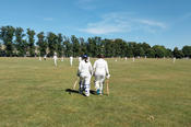 The Lankwitz Extras finally get the chance to play on a proper grass pitch.