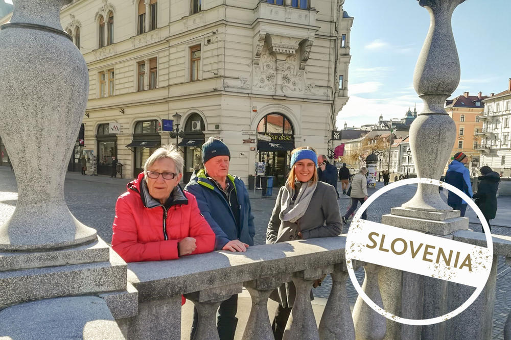 At the end of her stay in Ljubljana, Sonja Poschenrieder was visited by her grandparents Resi and Rudi.