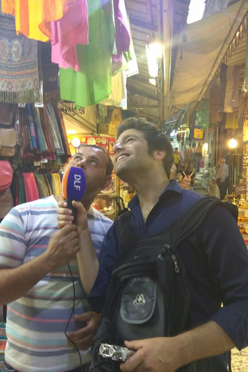 ... and Jerusalem’s Old Town while recording for the German public broadcasting station Deutschlandfunk.