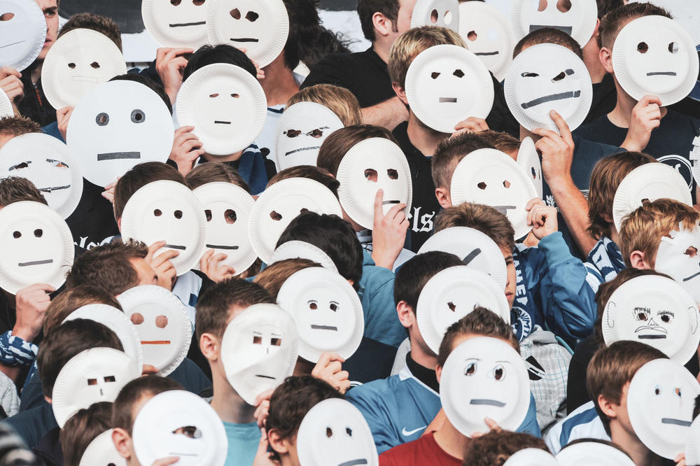 Fans of the Karlsruher SC soccer team used paper plates to foil attempts to identify a test subject within a large group of people back in 2011.