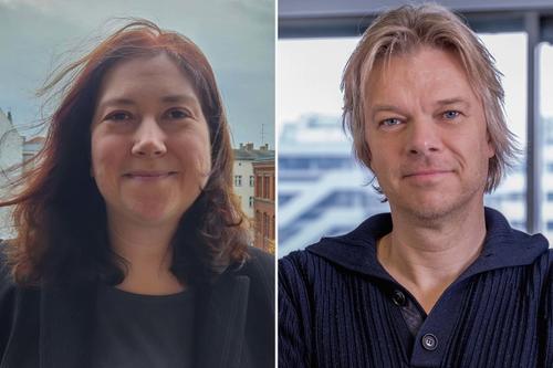 Lena Noack (left) is a professor of planetary geodynamics at Freie Universität. Frank Postberg (right) is a professor of planetary sciences there as well.