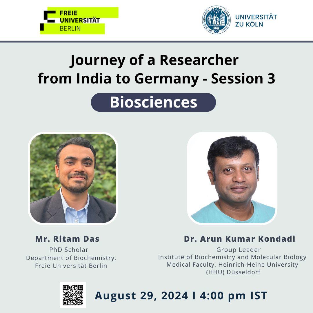 Journey of a Researcher - Session 3 - Biosciences