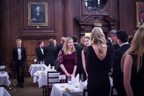 Helena Winterhager at a dinner hosted by the Oxford Scandinavian Society at Somerville College.