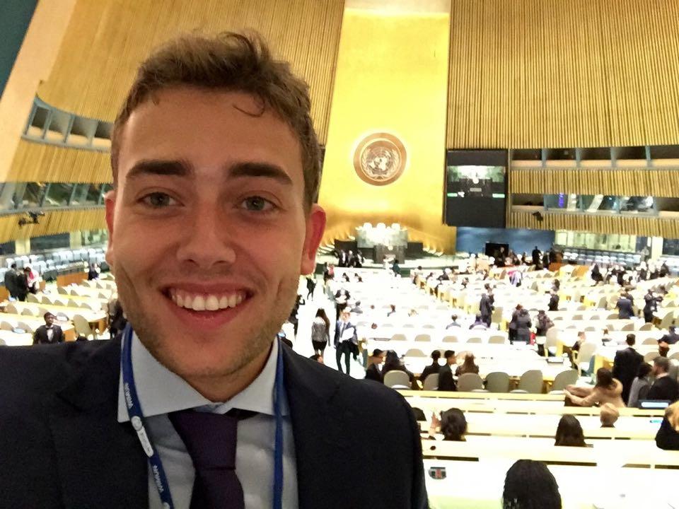 A highlight of his visit to the Big Apple: Our author visited the headquarters of the United Nations in New York City.