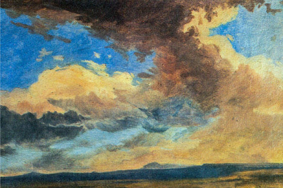 Adalbert Stifter, an Austrian writer, painted cloud formations and made weather phenomena an important motif of his stories as well.
