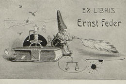 From the library of Ernst Feder (1881–1964), a writer and journalist who fled Germany in 1933. A book from his library (which had several thousand volumes) is now at the University Library. So far the library has been unable to give it to his heirs.