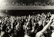 1960s – Students voting during a meeting in Audimax in the Henry Ford Building.