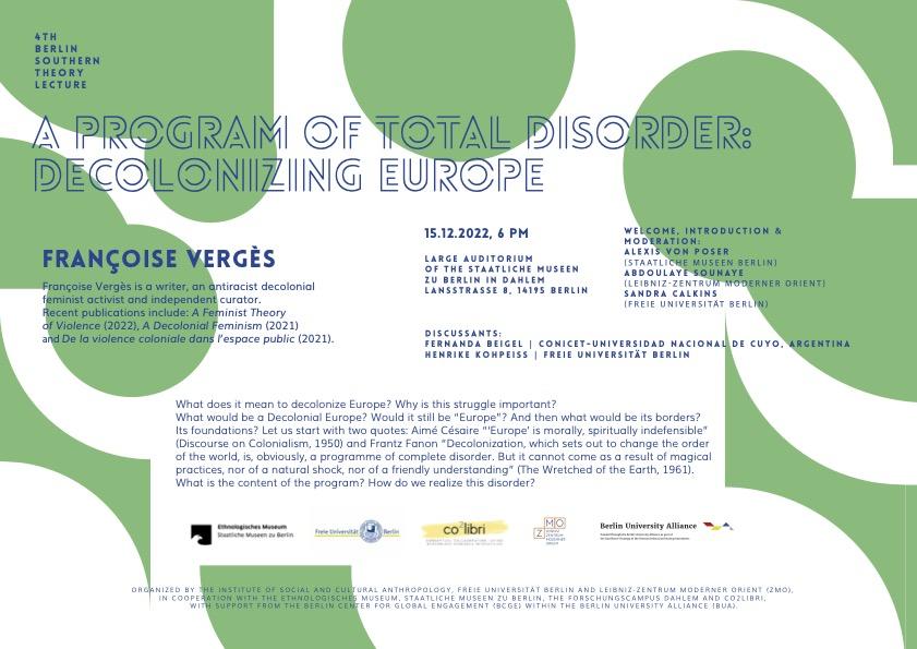 4th Berlin Southern Theory Lecture